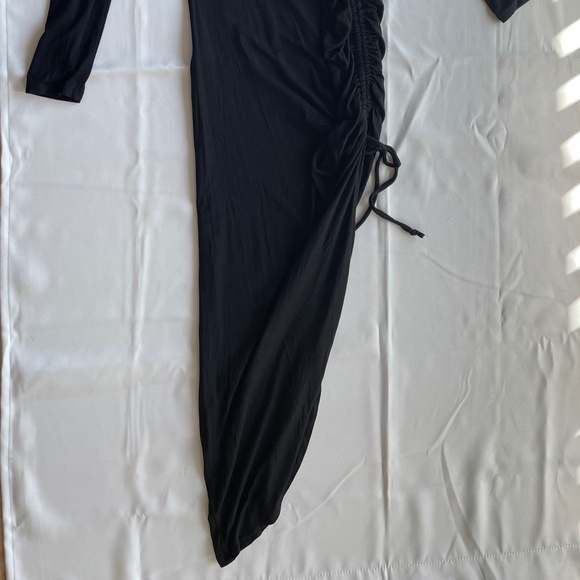 Heart & Hips Asymmetrical Long Black Dress, Womens Size Small - Picture 7 of 8